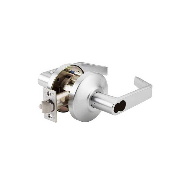 Dormakaba C853-J-LRC-626 Lever Locksets; Lockset Type: Entry ; Key Type: Keyed Different ; Back Set: 2-3/4 (Inch); Cylinder Type: SFIC Less Core ; Material: Steel ; Door Thickness: 1-3/4 to 2-1/4