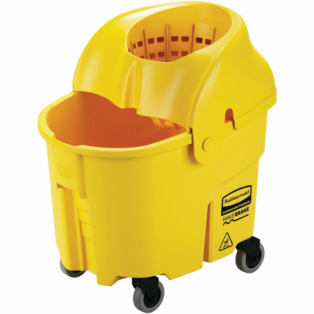 Rubbermaid Commercial Products Rubbermaid Commercial 759088YEL Rubbermaid Commercial WaveBrake 35 QT Institution Bucket & Wringer