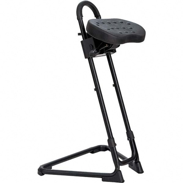 ALERA ALESS600 Adjustable Height Stool: Plastic, 22" Seat Width, Black