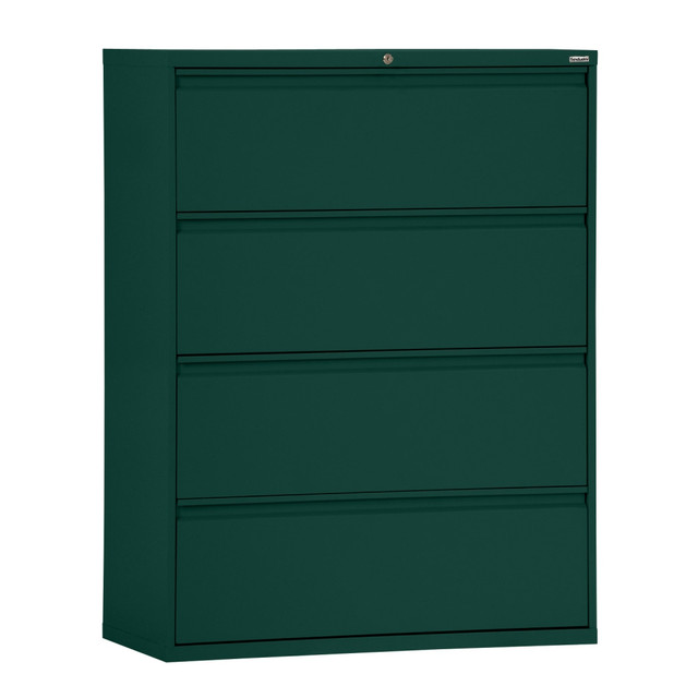 EDSAL SANDUSKY CORP Sandusky Lee LF8F424-08 Sandusky 800 42inW x 19-1/4inD Lateral 4-Drawer File Cabinet, Forest Green