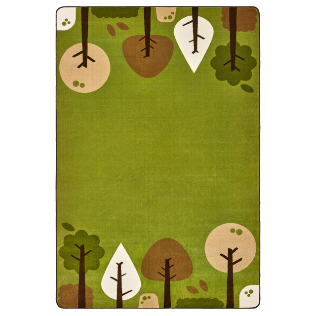 CARPETS FOR KIDS ETC. INC. 33754 Carpets For Kids KIDSoft Tranquil Trees Decorative Rug, 4ft x 6ft, Green