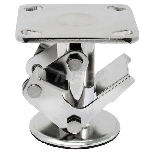 Durable Superior FL40S17 Floor Locks; Retracted Height: 4.625 ; Extended Height: 5.88 ; Top Plate Size: 4" x  4 1/2" ; Bolt Hole Spacing: 2-5/8" x 3-5/8" to 3" x 3" ; Attaching Bolt Size: 0.375 ; Minimum Height: 4.6250
