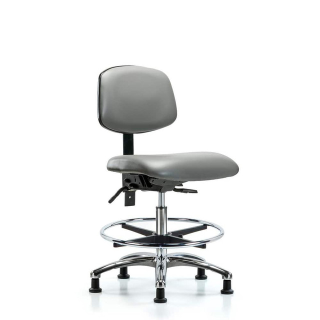 Blue Ridge Ergonomics MSC48802 Task Chair: Vinyl, Sterling