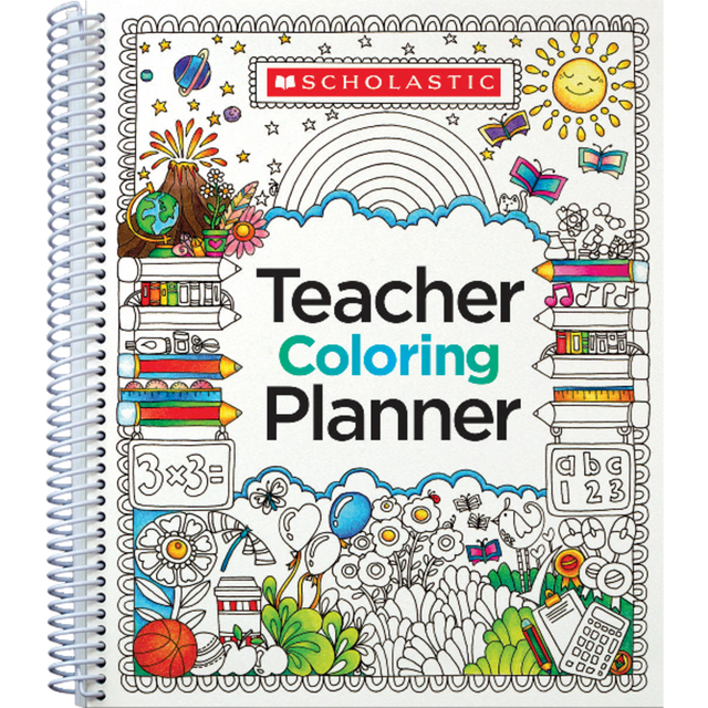 SCHOLASTIC INC 809292 Scholastic Teacher Coloring Planner, 9in x 11in