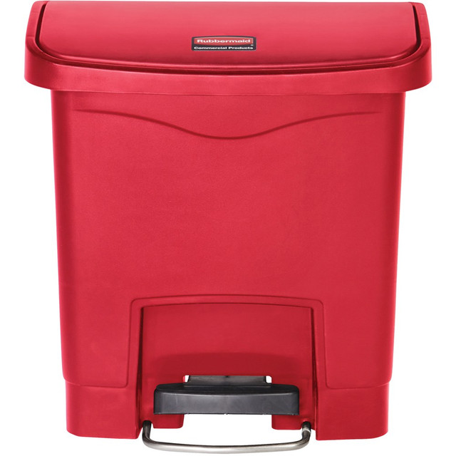 RUBBERMAID RCP1883563  Commercial 4G Slim Jim Front Step Container - Step-on Opening - 4 gal Capacity - Rectangular - Manual - Durable, Foot Pedal, Easy to Clean, Hinged, Fire-Safe, Chemical Resistant - 15.7in Height x 9.1in Width - Plastic, Resin - 