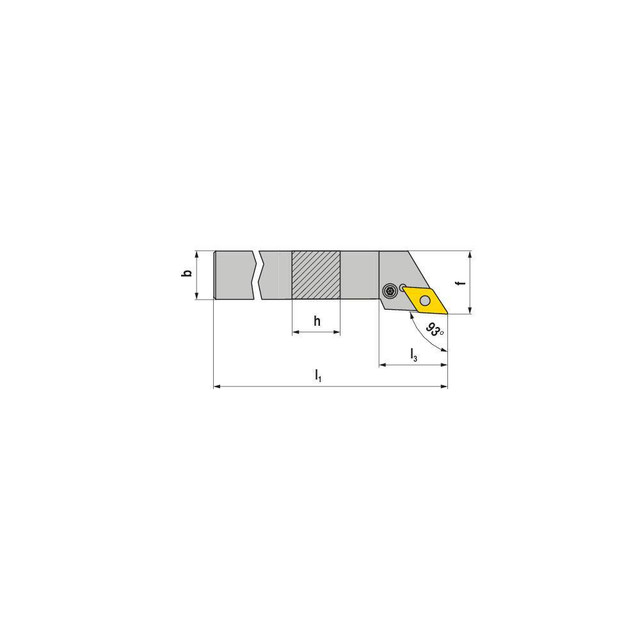 Ceratizit 7054112500 Indexable Turning Toolholders; Toolholder Style: PDJNL ; Lead Angle: 93.000 ; Insert Holding Method: Lever ; Shank Width (mm): 25.00 ; Shank Height (mm): 25.00 ; Overall Length (mm): 150.0000