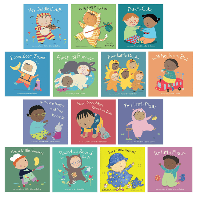 CHILDS PLAY BOOKS Child's Play CPYSTPLSNGRYM14 Childs Play Books, Songs And Rhymes Collection Set, Set Of 14 Books