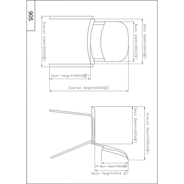 Lorell 62125 Lorell Low-Back Stack Chairs