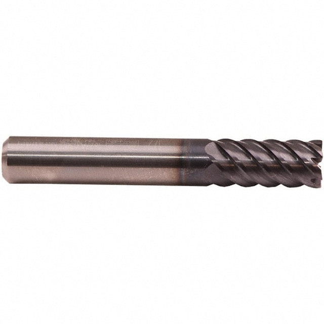 Emuge 1827A.010 10mm Diam 6-Flute 50° Solid Carbide 0.12mm Chamfer Length Square Roughing & Finishing End Mill