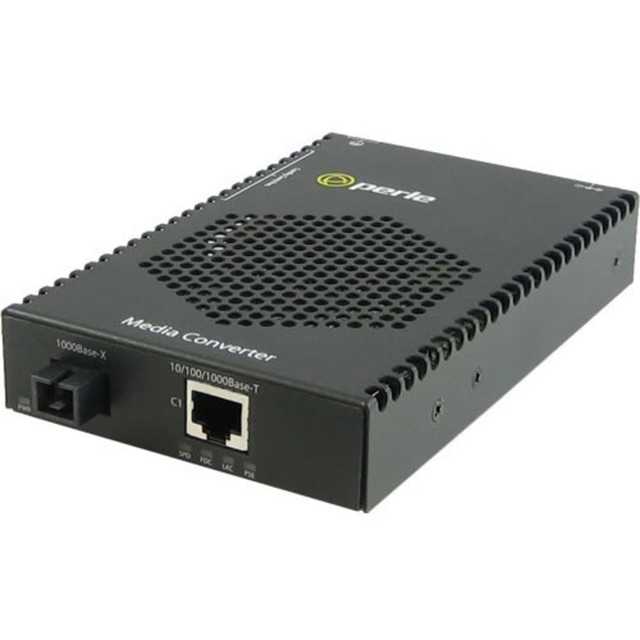 PERLE SYSTEMS Perle 05081274  10/100/1000 PoE Media Converter - 1 x Network (RJ-45) - 1 x SC Ports - 1000Base-BX, 10/100/1000Base-T - 1804.46 ft - Rail-mountable, Rack-mountable