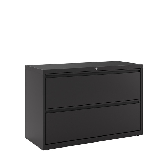 OFFICE DEPOT HID19057 WorkPro 42inW x 18-5/8inD Lateral 2-Drawer File Cabinet, Black