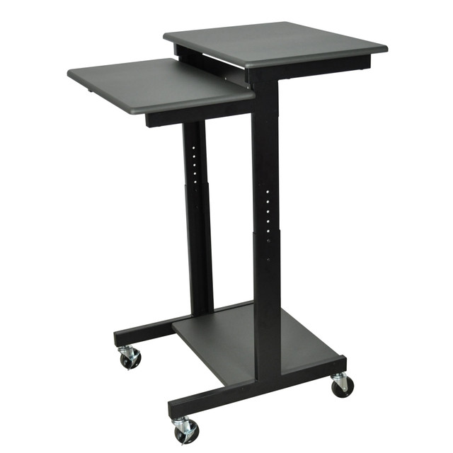 H. WILSON/ LUXOR FURNITURE PS3945 Luxor 24inW Adjustable-Height Presentation Workstation, 45inH x 31inW x 24inD, Gray