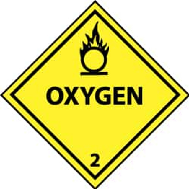 AccuformNMC DL7ALV Oxygen DOT Shipping Label