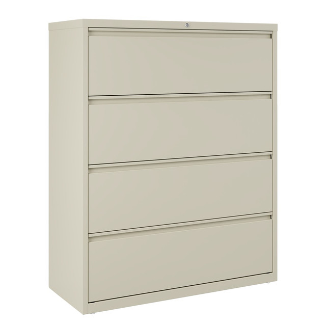 OFFICE DEPOT HID19062 WorkPro 42inW x 18-5/8inD Lateral 4-Drawer File Cabinet, Putty
