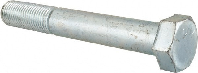 MSC -30174-9 Hex Head Cap Screw: 1-1/4 - 7 x 9", Grade 5 Steel, Zinc-Plated