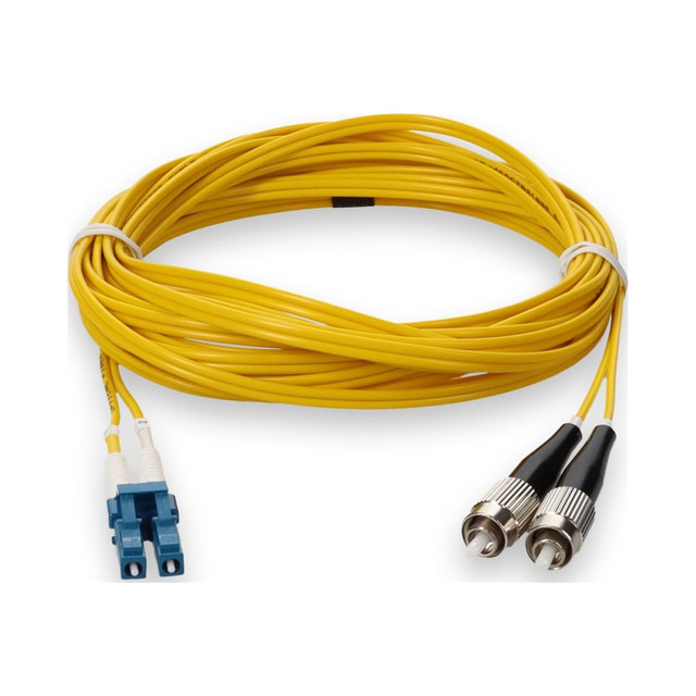 ADD-ON COMPUTER PERIPHERALS, INC. ADD-LC-FC-1M9SMF AddOn 1m FC to LC OS1 Yellow Patch Cable - Patch cable - FC/UPC single-mode (M) to LC/UPC single-mode (M) - 1 m - fiber optic - duplex - 9 / 125 micron - OS1 - halogen-free - yellow