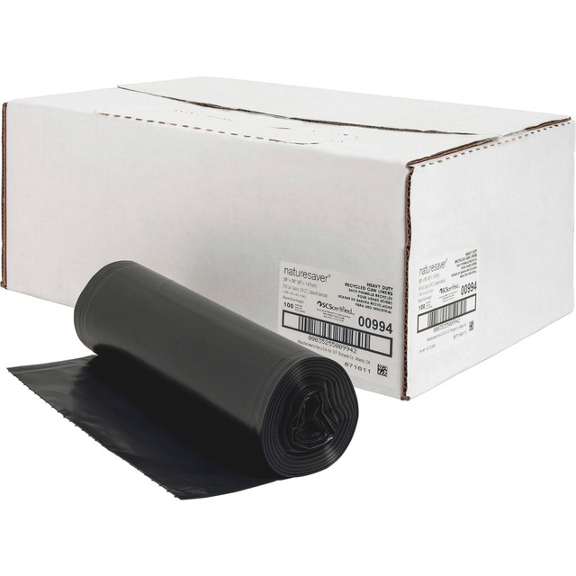 Nature Saver 00994 Nature Saver Black Low-density Recycled Can Liners
