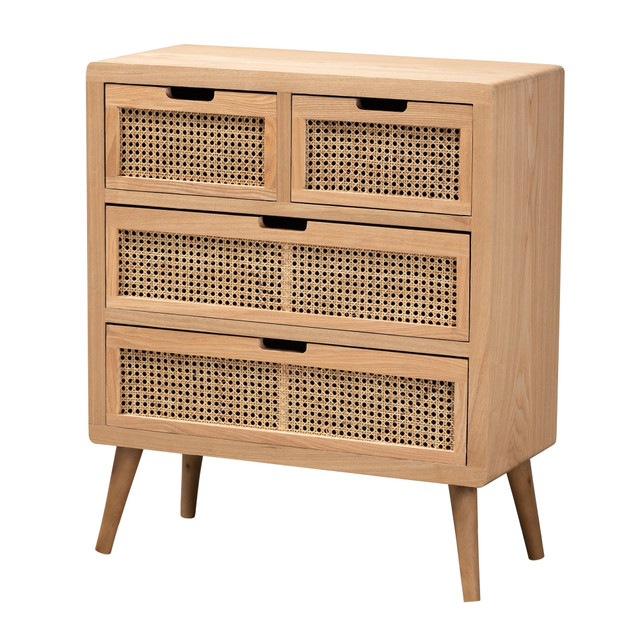 WHOLESALE INTERIORS, INC. Baxton Studio 2721-10553  Alina 4-Drawer Accent Storage Cabinet, Medium Oak