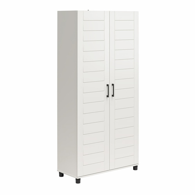 AMERIWOOD INDUSTRIES, INC. Ameriwood Home 7123015COM  Systembuild Evolution Loxley 36inW 2-Door Shiplap Cabinet, White