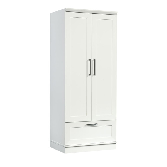 SAUDER WOODWORKING CO. 423144 Sauder Homeplus Storage Cabinet Closet, 2 Shelves, Soft White SAUDER WOODWORKING CO. 423144 Sauder Homeplus Storage Cabinet Closet, 2 Shelves, Soft White
