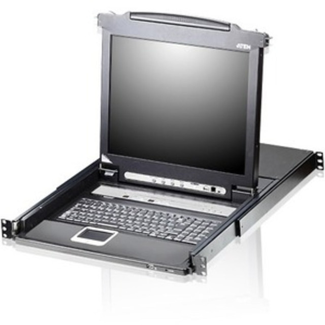 <p>The CL5716 Slideaway LCD KVMP Switch is an integrated LCD console and keyboard, video, and mouse (KVM) switch that offers secure access to 16 attached computers and mounts in only 1U of rack space. It features independently retractable 19? LCD monitor and keyboard with built-in touchpad. The CL5716 incorporates a single USB hub for sharing USB devices on a one at a time basis among first tier servers, this allows updates, and software installations to be performed from the common console, no need to connect an external drive to each server, or interfere with your network traffic.</p>