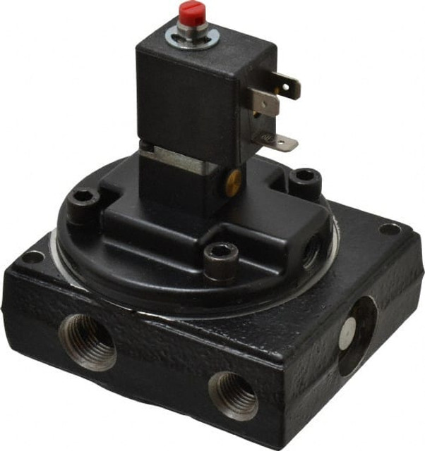Norgren D1012B-CY Mechanically Operated Valve: Poppet, Solenoid Actuator, 1/4" Inlet