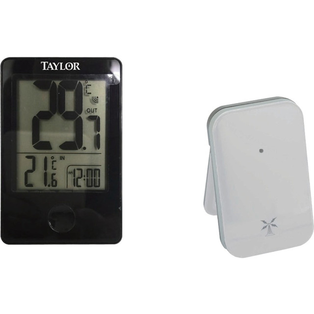 LIFETIME BRANDS INC. 1730 Taylor 1730 Indoor/Outdoor Digital Thermometer with Remote - Wireless, Clock - For Indoor, Outdoor, Home - Black LIFETIME BRANDS INC. 1730 Taylor 1730 Indoor/Outdoor Digital Thermometer with Remote - Wireless, Clock - For Indoor, Outdoor, Home - Black