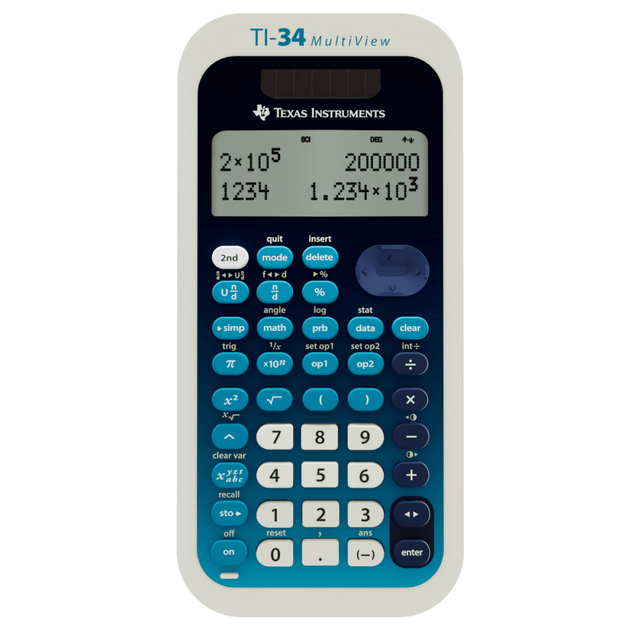 TEXAS INSTRUMENTS INC. 34MV/TBL/1L1/A Texas Instruments TI-34 MultiView Scientific Calculator TEXAS INSTRUMENTS INC. 34MV/TBL/1L1/A Texas Instruments TI-34 MultiView Scientific Calculator