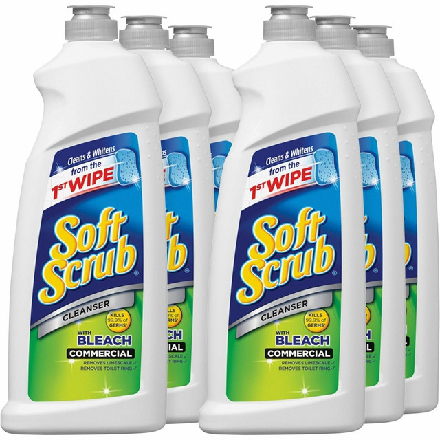 THE DIAL CORPORATION 15519CT Dial Soft Scrub Bleach Liquid Cleanser, 36 Oz Bottle, Case Of 6