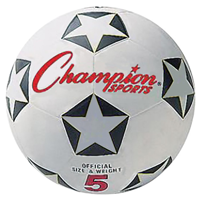 CHAMPION SPORTS SRB5 Size 5 Soccer Ball, White/Black/Red CHAMPION SPORTS SRB5 Size 5 Soccer Ball, White/Black/Red