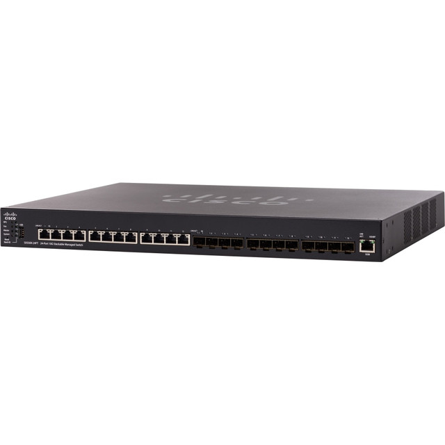 CISCO SX550X-24FT-K9-NA SX550X-24FT 24-Port 10G Stackable Managed Switch - 24 Ports - Manageable - 2 Layer Supported - 80.20 W Power Consumption - Twisted Pair - Rack-mountable - Lifetime Limited Warranty CISCO SX550X-24FT-K9-NA SX550X-24FT 24-Port 10G Stackable Managed Switch - 24 Ports - Manageable - 2 Layer Supported - 80.20 W Power Consumption - Twisted Pair - Rack-mountable - Lifetime Limited Warranty