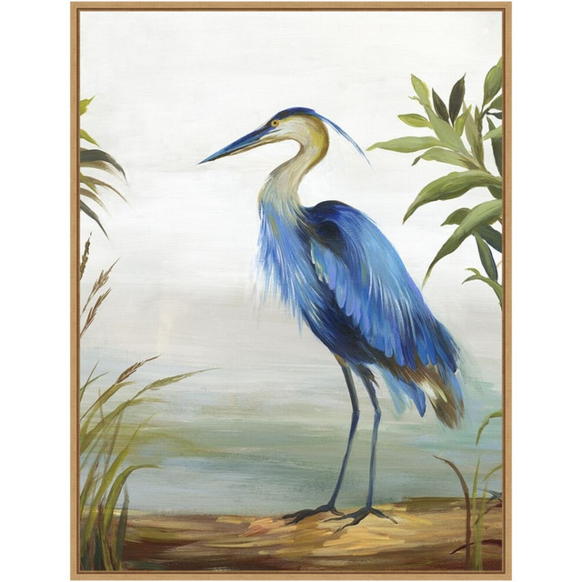 UNIEK INC. A42705530180 Amanti Art Blue Heron by Aimee Wilson Framed Canvas Wall Art Print, 30inH x 23inW, Maple