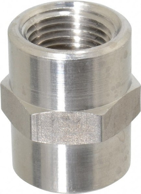 MSC P-3/8-HC Pipe Coupling: 3/8" Fitting, 316 Stainless Steel