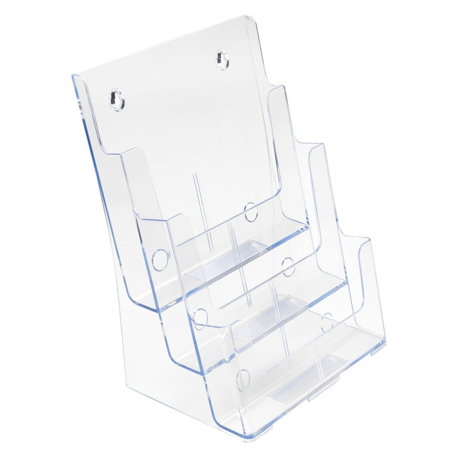 DEFLECT-O CORPORATION Deflecto 77301  3-Tier Magazine Literature Holder, 12 5/8inH x 9 1/2inW x 6 1/4inD, Clear