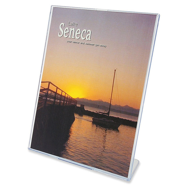 DEFLECT-O CORPORATION 590101 Deflecto Superior Image Slanted Sign Holder, 8 1/2in x 11in, Clear DEFLECT-O CORPORATION 590101 Deflecto Superior Image Slanted Sign Holder, 8 1/2in x 11in, Clear