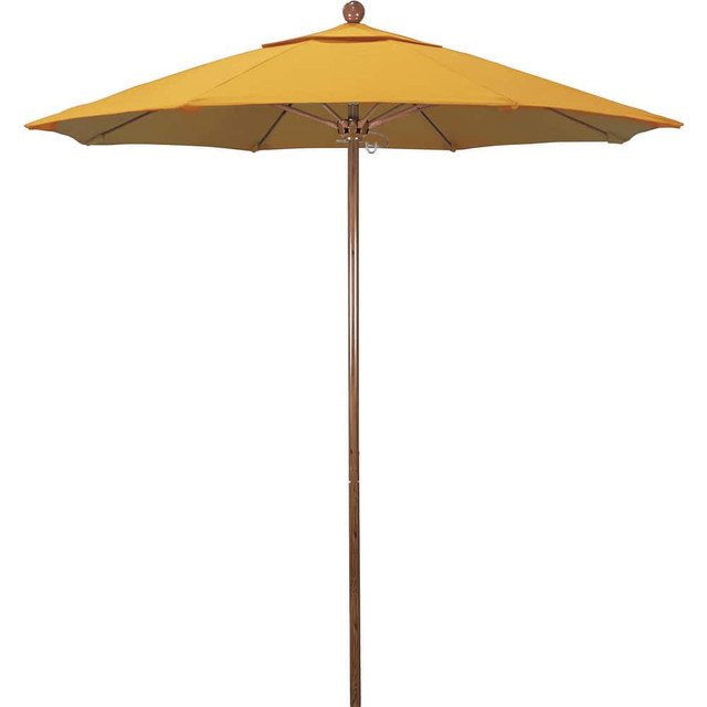 California Umbrella 194061621110 Patio Umbrellas; Fabric Color: Yellow ; Base Included: No ; Fade Resistant: Yes ; Diameter (Feet): 7.5 ; Canopy Fabric: Pacifica