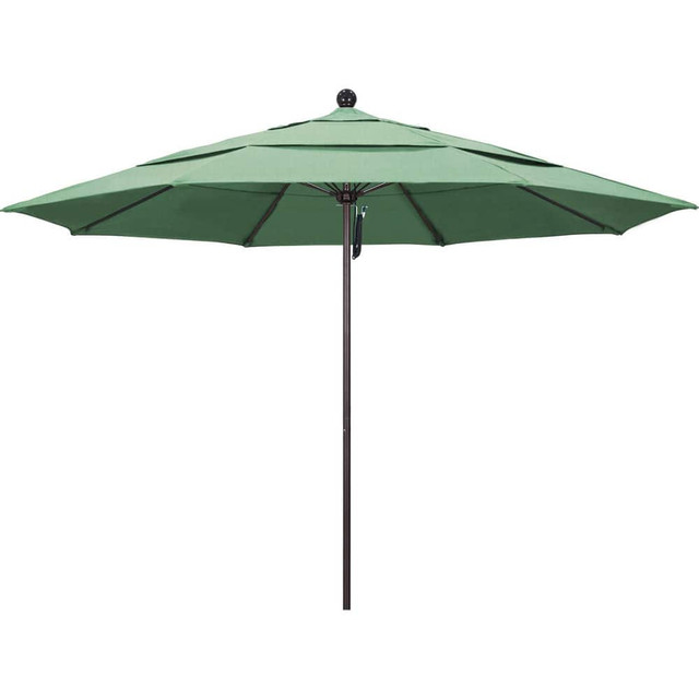 California Umbrella 194061619254 Patio Umbrellas; Fabric Color: Spa ; Base Included: No ; Fade Resistant: Yes ; Diameter (Feet): 11 ; Canopy Fabric: Pacifica