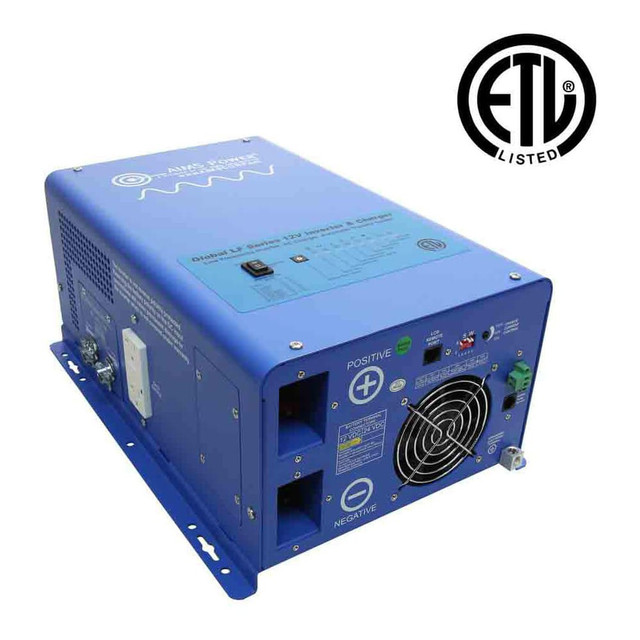 Aims Power GLF15W12V120V Power Inverters; Input Voltage: 120.00 ; Output Voltage: 120 ; Continuous Output Power: 1500 ; Peak Output Power: 4500 ; Maximum Input Current Rating: 16 ; Output Amperage: 12.5