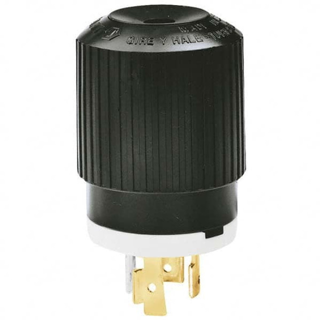 Bryant Electric 71730NP Locking Inlet: Plug, Industrial, L17-30P, 600V, Black & White