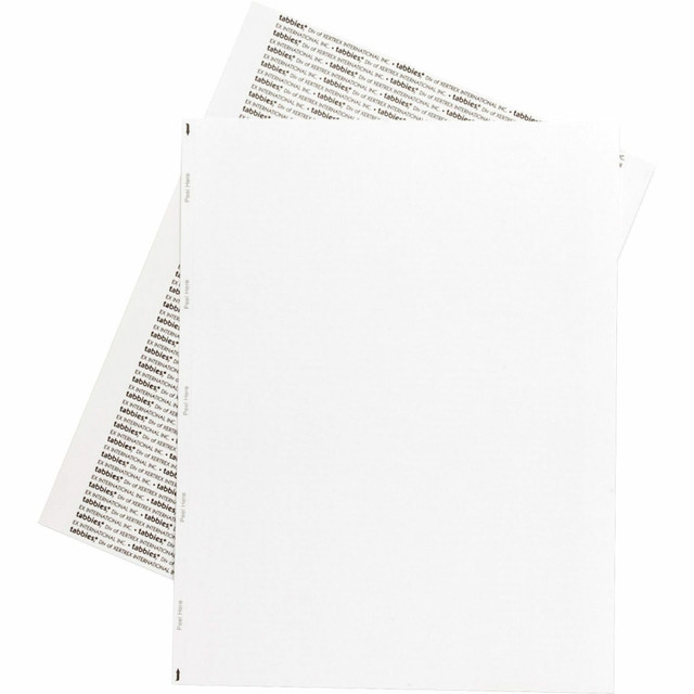 TABBIES DIV 59534 Tabbies Permanent Transcription Label Sheets, Unruled, 59534, White, Box Of 1,000