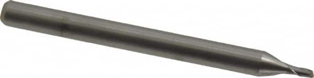 SGS 00340 Square End Mill: 0.045'' Dia, 0.068'' LOC, 1/8'' Shank Dia, 1-1/2'' OAL, 2 Flutes, Solid Carbide