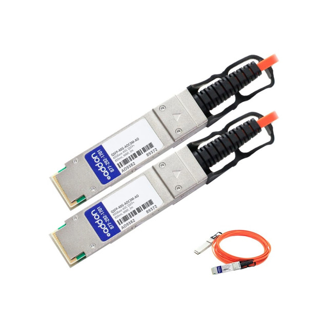ADD-ON COMPUTER PERIPHERALS, INC. AddOn QSFP-40G-AOC3M-AO  3m Industry Standard QSFP+ AOC - Network cable - QSFP+ to QSFP+ - 3 m - fiber optic - active