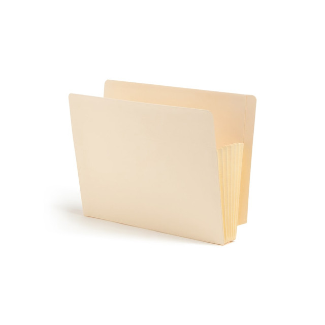 SMEAD MFG CO 75160 Smead TUFF End-Tab File Pockets, 5 1/4in Expansion, Letter Size, Manila, Box Of 10