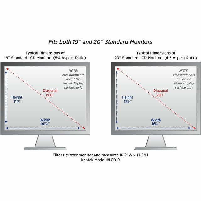 Kantek, Inc Kantek LCD19 Kantek LCD Protective Filter Clear