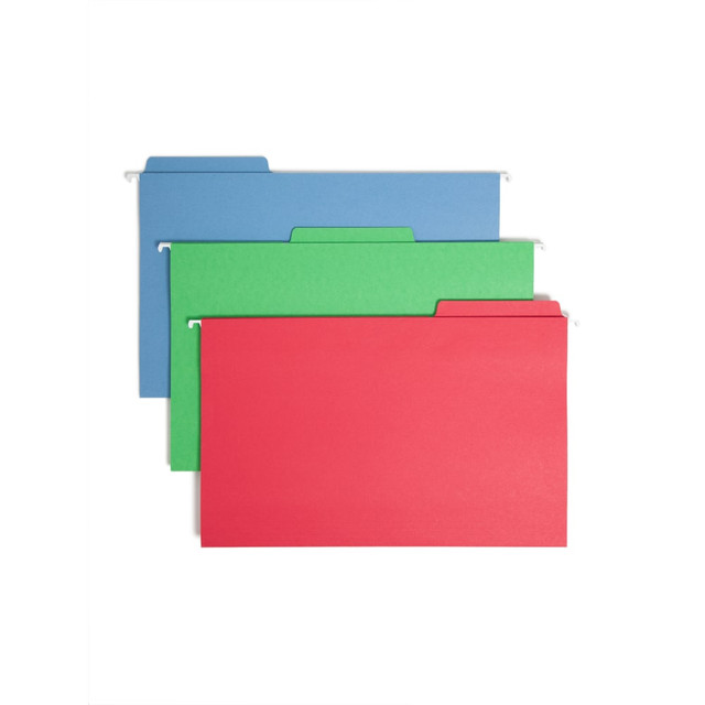 SMEAD MFG CO 64153 Smead FasTab Hanging File Folders, Legal Size, Assorted Colors, Pack Of 18