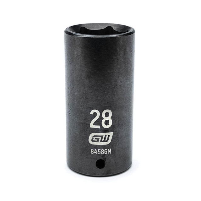 GEARWRENCH 84586N Impact Socket: 1/2" Drive, 28mm Socket, Hex Drive