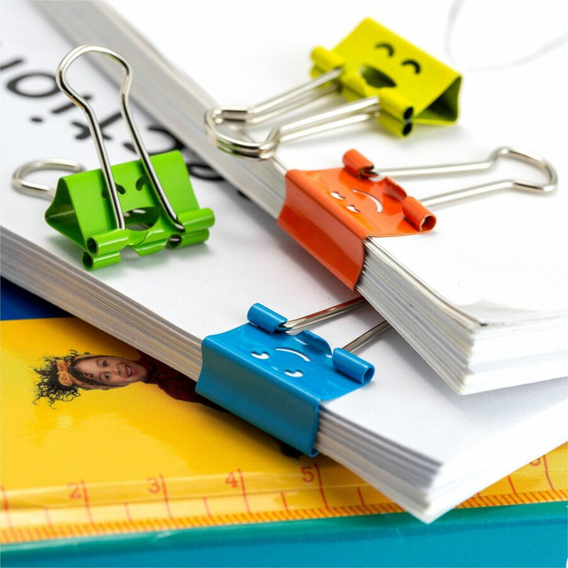 Officemate, LLC Officemate 31090 Officemate Smiling Faces Binder Clips, 42PC Officemate, LLC Officemate 31090 Officemate Smiling Faces Binder Clips, 42PC