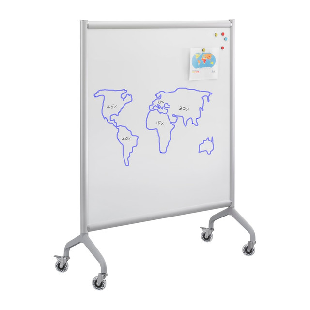 SAFCO PRODUCTS CO 2015WBS Safco Rumba Screen Dry-Erase Whiteboard, 54in x 42in, Aluminum Frame With Silver Finish SAFCO PRODUCTS CO 2015WBS Safco Rumba Screen Dry-Erase Whiteboard, 54in x 42in, Aluminum Frame With Silver Finish