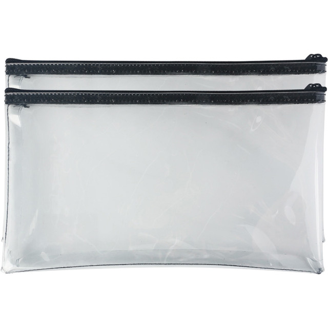 SP RICHARDS 02867 Sparco Wallet Bag - 6in Width x 11in Length - Clear - 2/Pack - Currency, Check, Paperwork