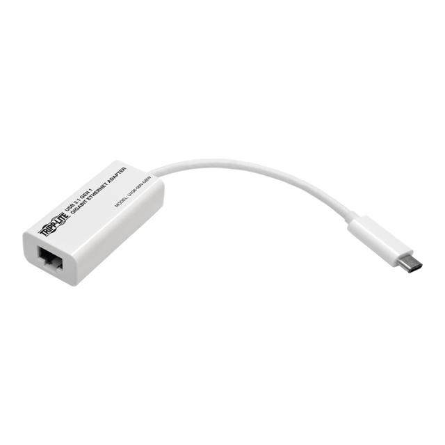 TRIPP LITE U436-06N-GBW USB-C to Gigabit Ethernet NIC Network Adapter 10/100/1000 Mbps White - Network adapter - USB-C 3.1 - Gigabit Ethernet - white TRIPP LITE U436-06N-GBW USB-C to Gigabit Ethernet NIC Network Adapter 10/100/1000 Mbps White - Network adapter - USB-C 3.1 - Gigabit Ethernet - white